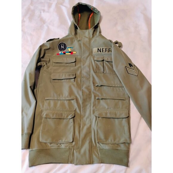 Neff Sarge Softshell Snowboard Jacket Size Medium Military Style - Picture 1 of 16